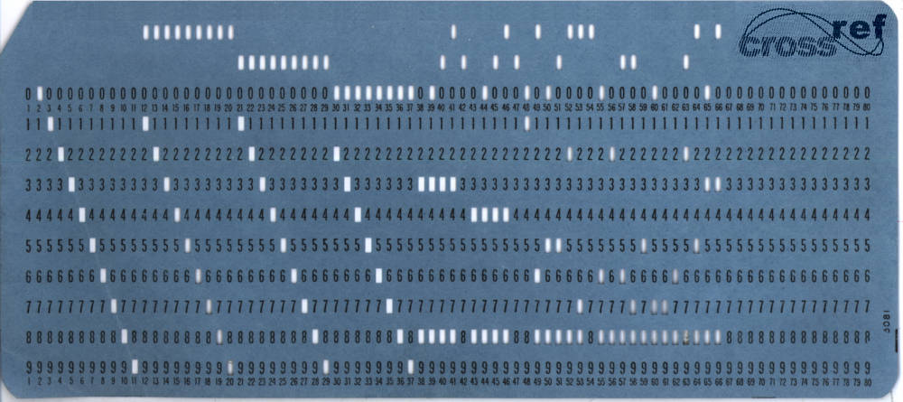 IBM 5081-style punched card.