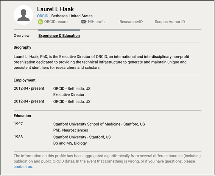 orcid record