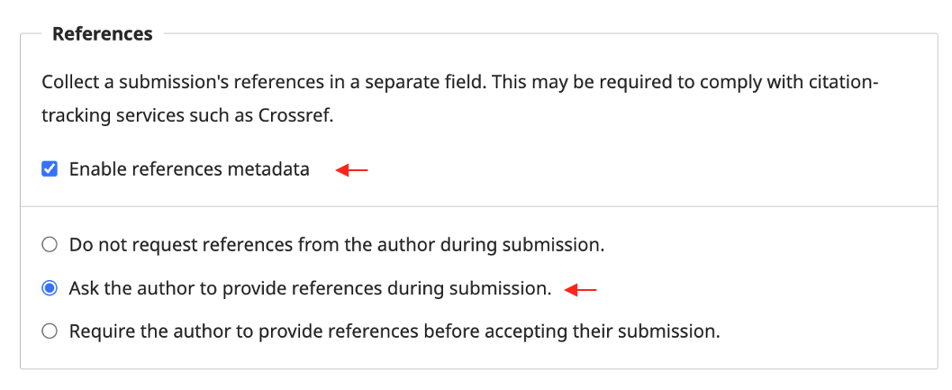 Enable References Metadata