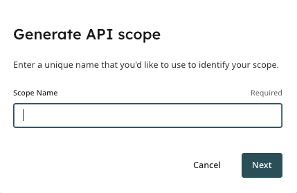 v2 generate API scope